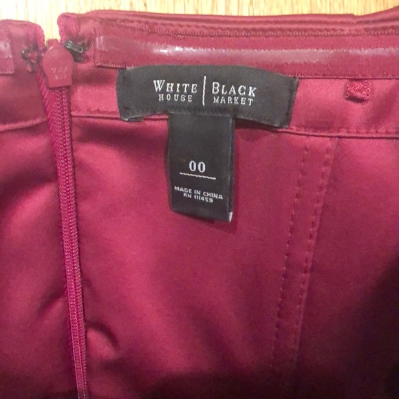 Maroon White House Black Market Strapless Dress - Picture 4 of 5